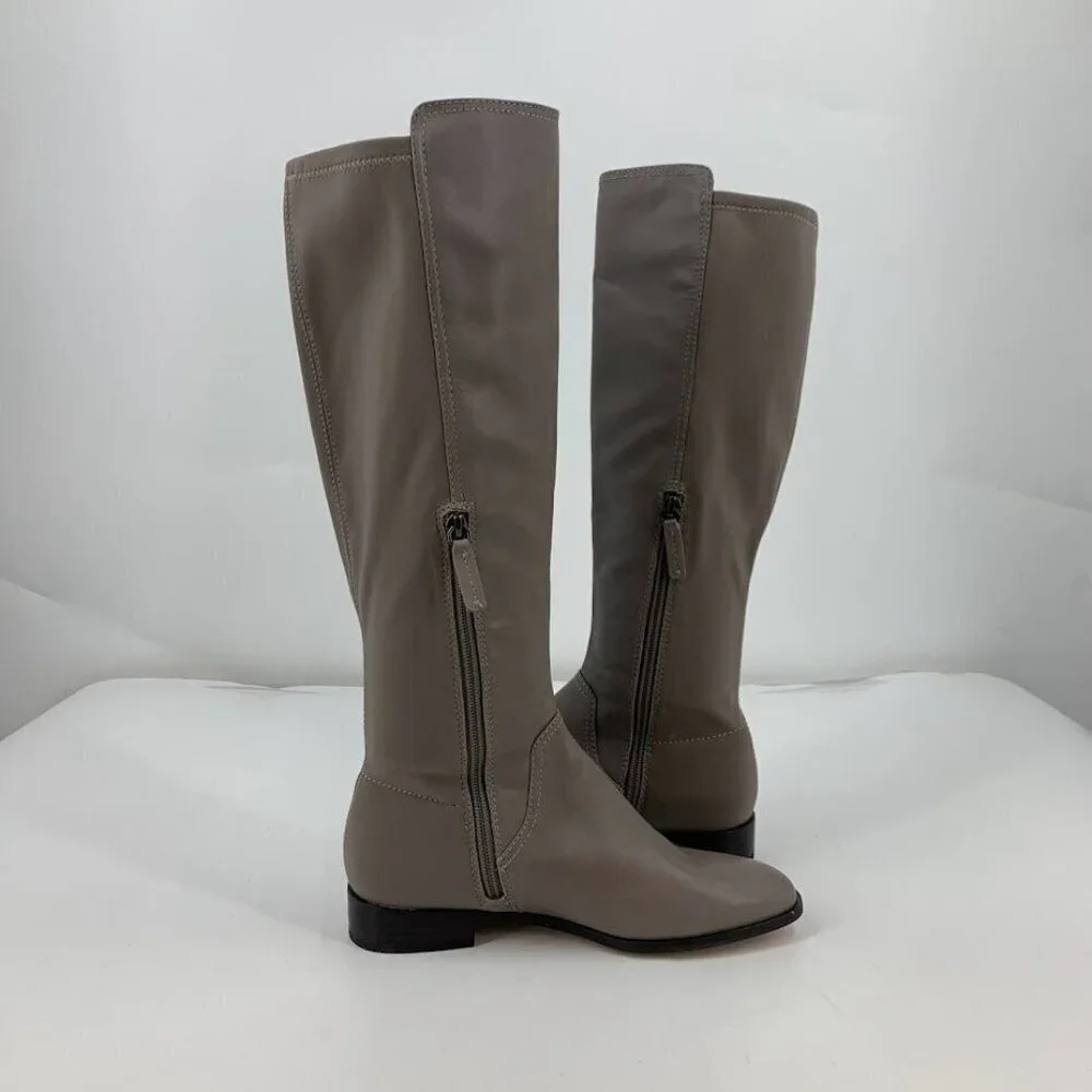 Louise et Cie Women's Lo-Verdi-R Round Toe Low Heel Leather Knee High Boots SZ 6